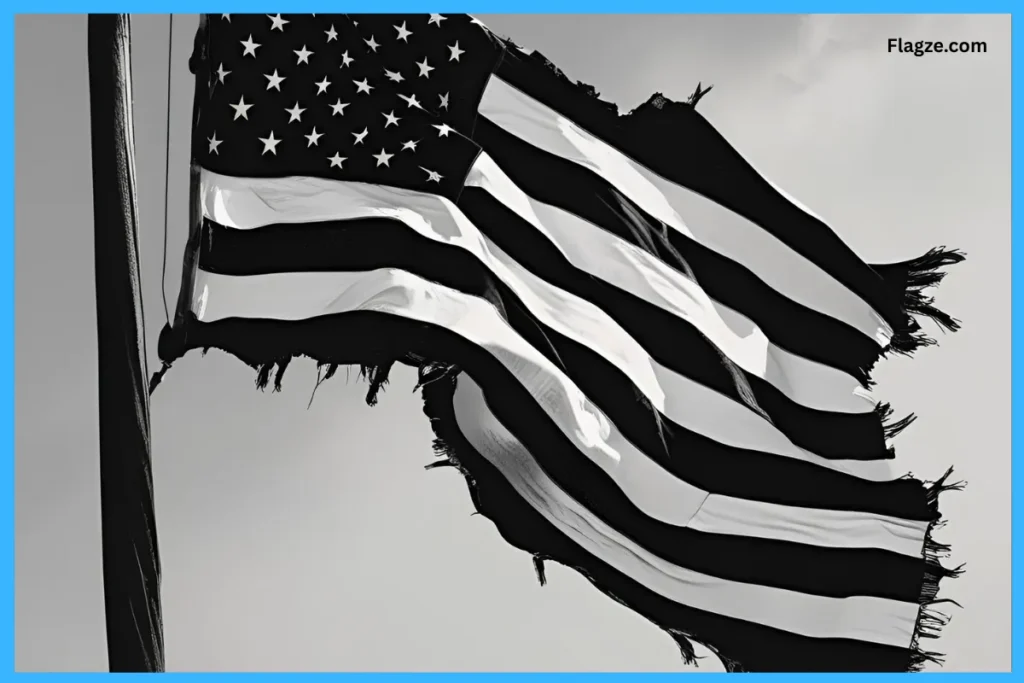 The Black and white American Flag 🇺🇸