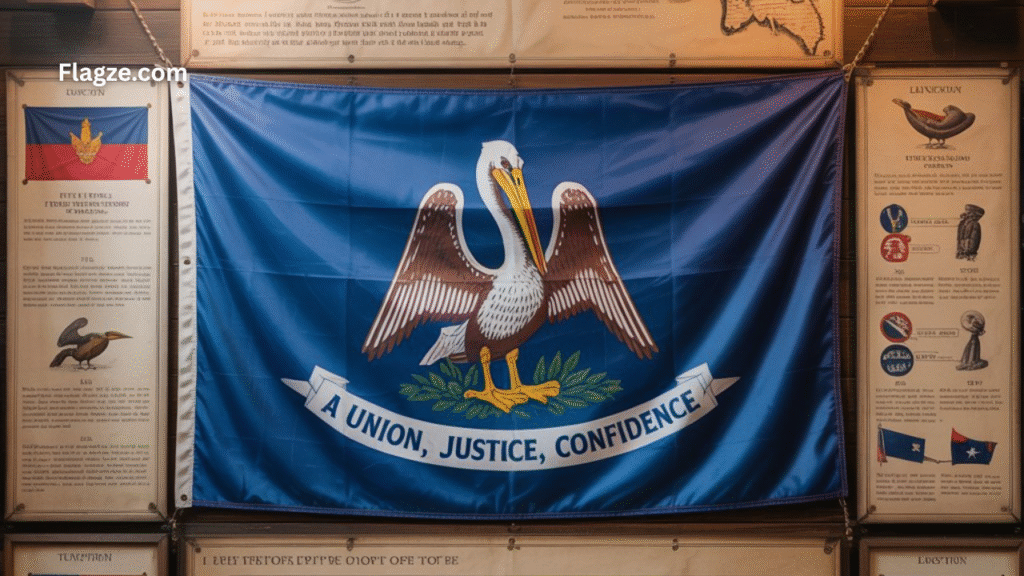 American Flag flying over government buildings