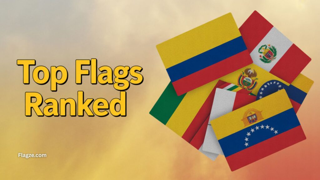 Ecuador flag with yellow, blue, and red